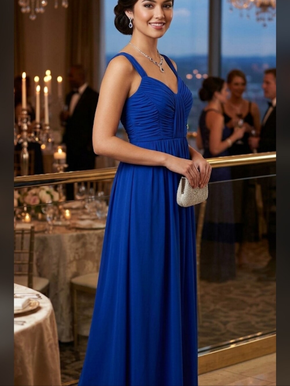 LESLIE FAYE ROYAL BLUE FORMAL DRESS SIZE":  12
